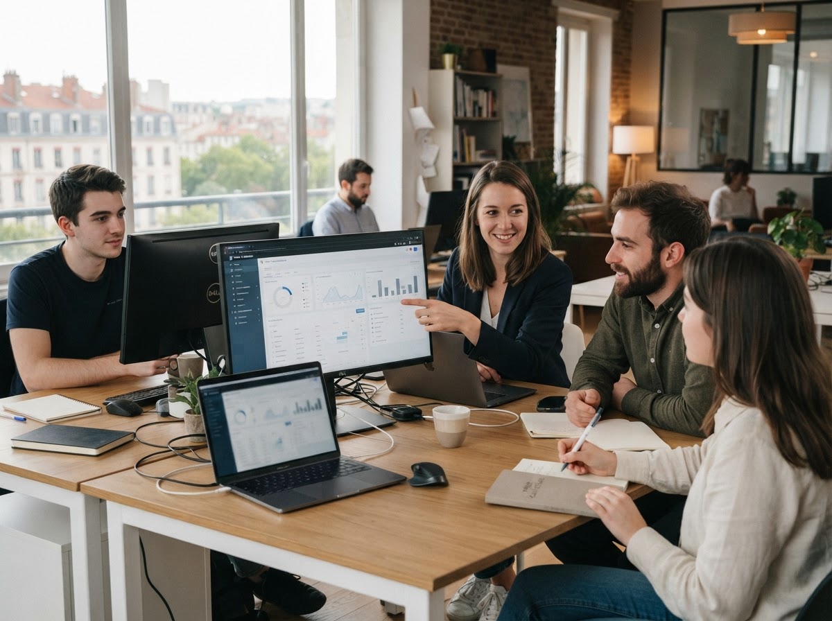 Phare Cautélisane équipe travaillant sur une analyse de données